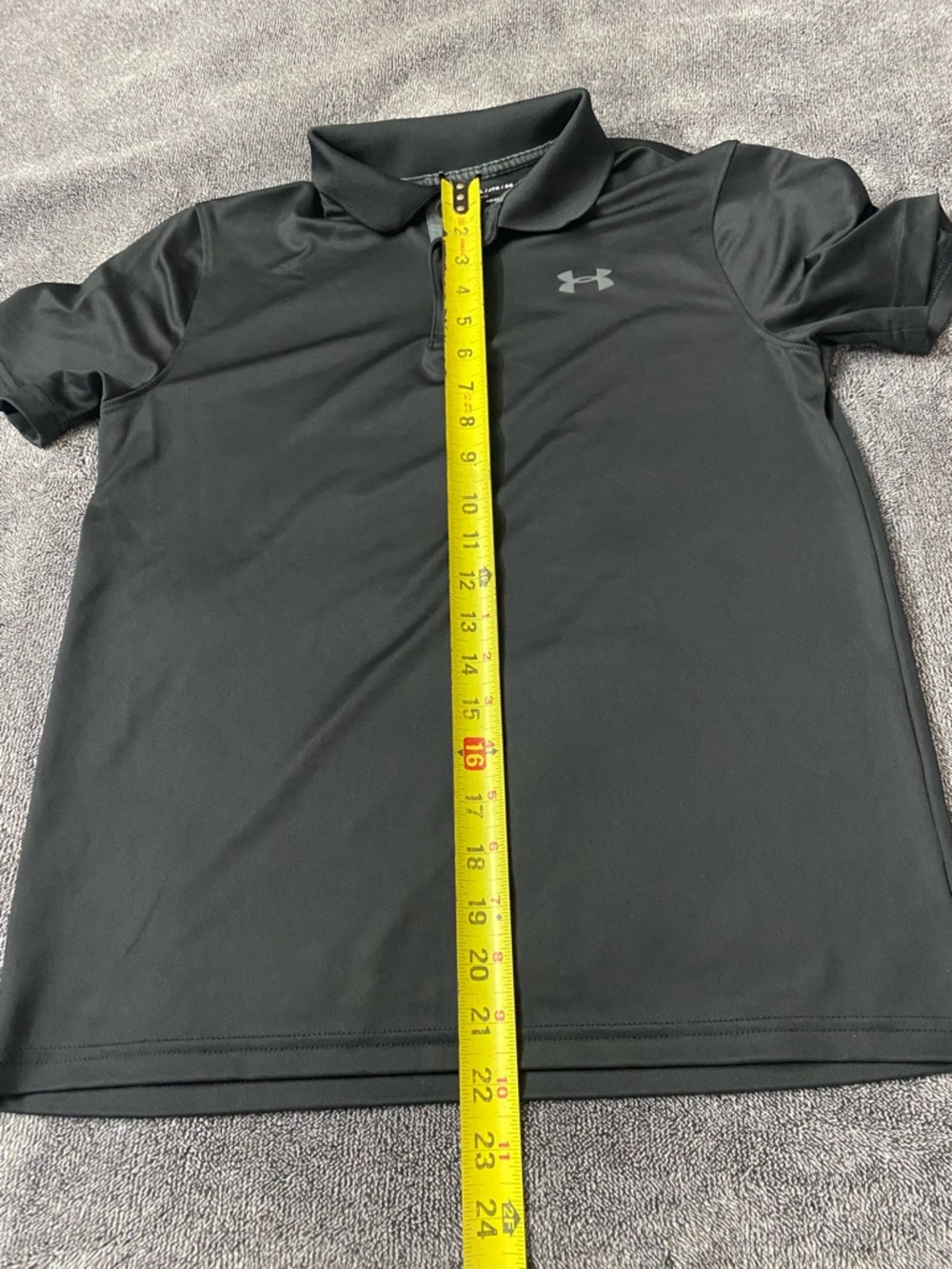 Under Armour Boys HeatGear Performance Polo Shirt Black YXL - Picture 7 of 7